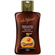 TeknoKapsül Eda Taşpınar Yoğun Bronzlaştırıcı Yağ SPF15, 50ML, Kil Maskesi Hediyeli