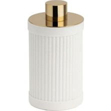 TeknoKapsül System Reçine Tezgah Üstü Pamukluk Beyaz-Gold 149X80X80 mm