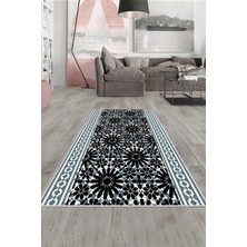 TeknoKapsül Pelangi Gri Geometrik Desen Yıkanabilir Kaymaz Taban Leke Tutmaz Modern Salon Halısı ve Yolluk, Gri 180 x 280, 135815518028005
