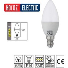 Horoz Ultra-8 8 Watt LED Ampul E14 Duy Beyaz