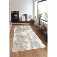 TeknoKapsül Pelangi Gri Batik Desen Renk Geçişli Yıkanabilir Kaymaz Taban Leke Tutmaz Modern Salon Halısı ve Yolluk, Bej-Pembe 180 x 280, 74571070180280728