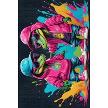 TeknoKapsül Depoba Cromse Şönil Oyuncu Odası Halısı Kaymaz Pamuk Tabanlı Yıkanabilir Antibakteriyel Gamer, Gaming Halısı 160X230