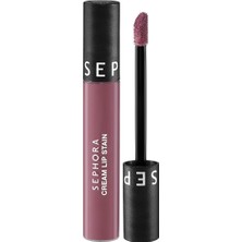 TeknoKapsül Sephora Cream Lip Stain – Bulaşmayan Kadife Bitişli Ruj - Mat Likit Ruj, 06 Pink Soufflé