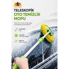 Fine Clean Teleskopik Oto Temizlik Mopu Mikrofiber Başlıklı Çizmez Yüzey ile Profesyonel Temizlik ( Yedeksiz )