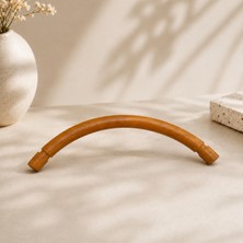 Velanee Doğal Ahşap Kavisli Çanta Sapı Bal Rengi 16,5 cm
