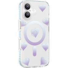 iPhone 17 Uyumlu Kılıf M-Safe Şarj Özellikli Zore Paris Elvo Sert Pc Kapak Mavi