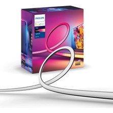 TeknoKapsül Philips Hue 55 Inç Tv'ler Için Gradient Lightstrip, Medya ve Oyun ile Senkronize Etme, Sesle Kontrollü Akıllı Eğlence LED Aydınlatma, Alexa, Google Assistant ve Apple Homekit ile Uyumlu