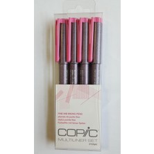 TeknoKapsül Copic Multiliner Pink Set (0,05, 0,1, 0,3, 0,5)