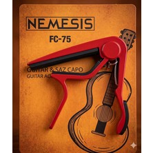 TeknoKapsül My Yonca Kırmızı Kapo Akustik Gitar Klasik Gitar Ukulele Saz Bağlama Kaposu Classic Guitar Capo Acoustic Guitar Capo 1. Kalite