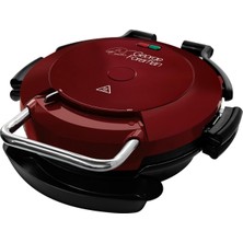 TeknoKapsül George Foreman 24640-56 Fitness Mangalı Entertaining 360°, Ekstra Büyük Izgara Yüzeyi, Ø 30 Cm, Pizza Pişirme Tepsisi, Kırmızı/siyah
