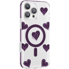 iPhone 16 Pro Max Uyumlu Kılıf M-Safe Şarj Özellikli Zore Paris Elvo Sert Pc Kapak Bordo