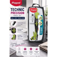 ArtMaster Yeşil Metal Hassas Pergel Seti 3 Parça 1 Adet Maped 291010 Technic Precision Profesyonel Pergel Proje Mimari Teknik