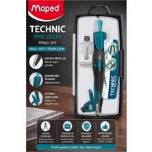 Artlantis Metal Hassas Pergel Seti 3 Parça 1 Adet Maped 291010 Technic Precision Profesyonel Pergel Proje Mimari Teknik Çizim Seti