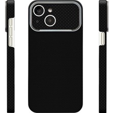 iPhone 13 Uyumlu Kılıf M-Safe Şarj Özellikli Zore Paris Zerre Sert Pc Kapak Siyah