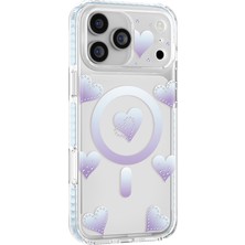 iPhone 18 Pro Uyumlu Kılıf M-Safe Şarj Özellikli Zore Paris Elvo Sert Pc Kapak Mavi