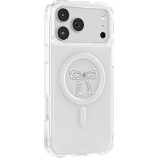 iPhone 17 Pro Max Uyumlu Kılıf M-Safe Şarj Özellikli Zore Paris Mova Sert Pc Kapak Şeffaf