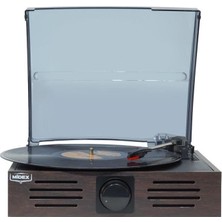 TeknoKapsül Midex MTX-106BN Nostaljik Retro Pikap Plak Çalar (Bluetooth Aux Hoparlörlü 3 Devir) Iğne Dahil