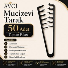 Avcı Mucizevi Tarak 50 Adet Toptan Paket Profesyonel Saç Şekillendirme Tarağı