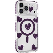 iPhone 17 Pro Uyumlu Kılıf M-Safe Şarj Özellikli Zore Paris Elvo Sert Pc Kapak Bordo