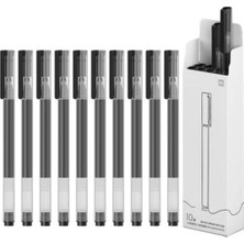 TeknoKapsül Xiaomi Mı Jumbo Jel Mürekkep Kalemi Süper Dayanıklı Yazı Kalemi 0,5 mm Kurşun Kalem 10'lu Bir Pakette (Siyah)'