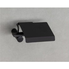 TeknoKapsül System Pıvot Kapaklı Tuvalet Kağıtlığı Siyah Renk 63X137X161 mm