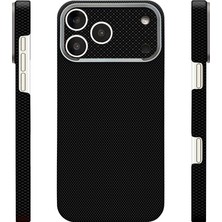 iPhone 18 Pro Uyumlu Kılıf M-Safe Şarj Özellikli Zore Paris Zerre Sert Pc Kapak Siyah