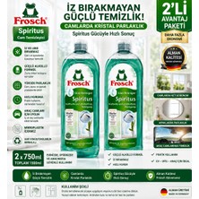 Frosch Spiritus Cam Temizleyici 750 ml - Güçlü ve Iz Bırakmayan Temizlik x 2 Adet