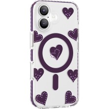 iPhone 17 Uyumlu Kılıf M-Safe Şarj Özellikli Zore Paris Elvo Sert Pc Kapak Bordo