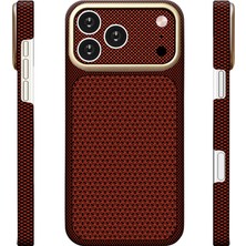 iPhone 18 Pro Max Uyumlu Kılıf M-Safe Şarj Özellikli Zore Paris Nexel Sert Pc Kapak Bordo