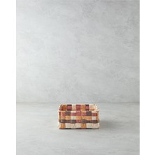 TeknoKapsül Modern Square Kağıt Ip Sepet Kahve