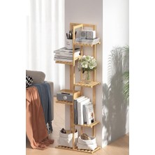 TeknoKapsül Digithome Bambu 6 Raflı Saksılık Çok Amaçlı Stand Çiçeklik Banyo Düzenleyici Havluluk DB-0025