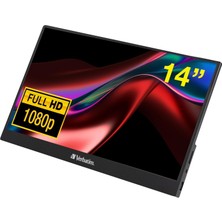 TeknoKapsül Verbatim Pmt-14 Taşınabilir 14" Full Hd 1080P IPS 6ms Dokunmatik Monitör