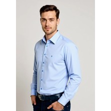Pierre Cardin Erkek Mavi Regular Fit Uzun Kollu Basic Gömlek 50325337-VR036