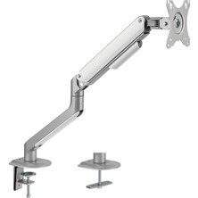 Brateck 17-32 Inç Uyumlu Amortisörlü 2 - 9 Kg Vesa Gümüş Monitör Kolu (LDT63-C012)