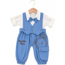 Kardeşler Bebe %100 Pamuk Müslin Erkek Bebek Tulum Takımı