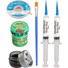 Smnr Relıfe RL-402 Krem Lehim 183°C 40GR Havya Uc Temizleyici Flux Lehim Toplama Cp-2,5mm Emme Teli Fırça SETI01