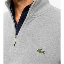 Lacoste  Fermuar Yaka DAR KESİM Açık  Gri