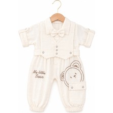 Kardeşler Bebe %100 Pamuk Müslin Erkek Bebek Tulum Takımı
