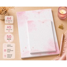 Miray Craft Yıldız Desenli 2'li Set (A4-A5) Notepad - Not Defteri - Bloknot