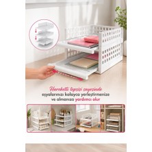 Smartware Akıllı Raf Maxi-Midi Set Beyaz - Çok Amaçlı Akıllı Kayar Raf Dolap Içi Kıyafet Ve Ev Aksesuarı Düzenleyici