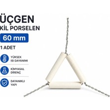 Labolist Üçgen Kil Porselen 60 mm 1 Adet