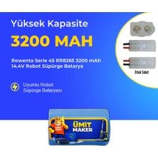 Ümit Maker Rowenta Serie 45 RR8265 3200 Mah 14.4V Robot Süpürge Batarya