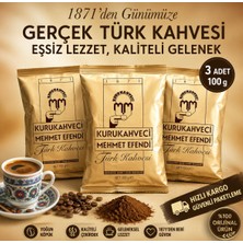 Mehmet Efendi M.efendı Turk Kahvesı 100 Gr*3 Adet ve 4 Oz Bardak