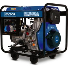 Factor KDK10000CE 9.4 Kva Dizel Monofaze Jeneratör – Bakır Sargılı, Marşlı ve Dijital Göstergeli Kesintisiz Güç