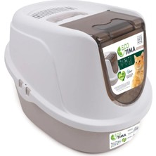 M-Pets Eco Tima Kapalı Kedi Tuvaleti M Desert Sand