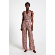 Aquella Desenli Tül Crop Top-Pantolon Takım