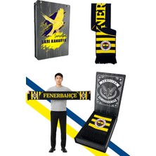 Fenerbahçe Unısex Sarı Lacivert Dokuma Atkı Uv Kutu Hediyeli