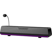 Aula Gs6 Pro 10W Rgb Bluetooth USB Kablolu Soundbar Hoparlör Player Özellikli Speaker Siyah