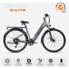 Strada E-Lite Elektrikli Bisiklet 250W 28 Jant 8 Vites Şehir Antrasit