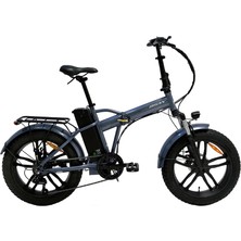 Bisan E-Folding F4 20 Jant 7 Vites Metalik Gri Elektrikli Katlanır Bisiklet
